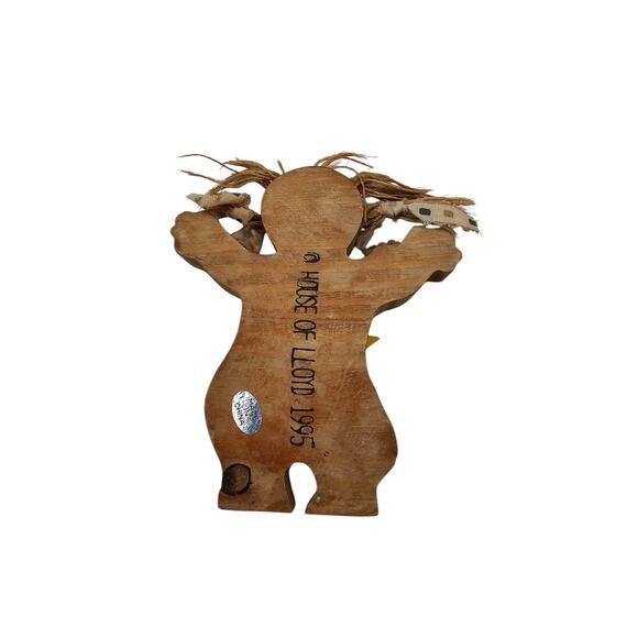 Vintage 1995 House of Lloyd Stressed Out wooden folk art Hand painted Cute - Picture 3 of 4